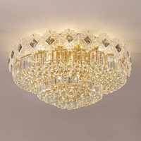 Plafonnier rond moderne de luxe en cristal K9, éclairage décoratif pour chambre à coucher, salon, villa, hôtel