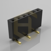 Connecteur femelle à une rangée PM200-1-N-S-6.35 PA6T LCP, pas de 2,0 mm, connecteur à broches CMS, IP20, rectangulaire, applications pour la maison intelligente