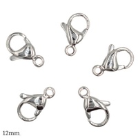 Haute Qualité En Gros 9mm 10mm 12mm En Acier Inoxydable Homard Fermoirs Griffe Fermoirs pour DIY Porte-clés Bracelet Collier Bijoux Maki