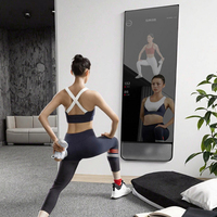 Miroir Magique Interactif CH 32 Pouces sur Pied pour Gym, Exercice Corporel Complet, Entraînement Sportif, Miroir Intelligent de Fitness avec Écran OLED