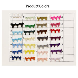 1.5cm 탄성 레이스 루프 칼라 버튼 탄성 로프 탄성 스트랩 탭 의류 액세서리 - Product Image 3