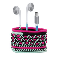 Nouveaux écouteurs filaires tressés colorés de type C, écouteurs intra-auriculaires plats pour le sport, les affaires, les loisirs et la musique