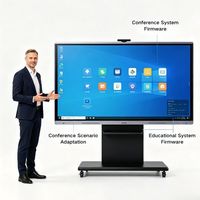 Pizarra Interactiva 4K UHD de 75 Pulgadas, Android 14, Sistema Dual OPS, Táctil de 20 Puntos, 4GB/8GB RAM, 128GB, para Interiores y Tiendas