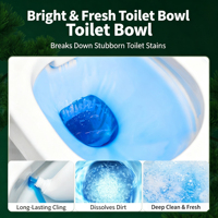 Nettoyant puissant pour cuvettes de toilettes, liquide bleu avec javel, détergent pour salle de bain, pour le nettoyage des toilettes