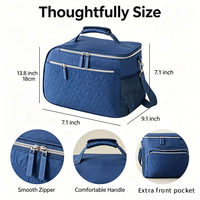 Sac isotherme grand format prêt à être expédié, sac à déjeuner thermique à bandoulière avec sangle réglable pour hommes et femmes, idéal pour le travail et les trajets quotidiens