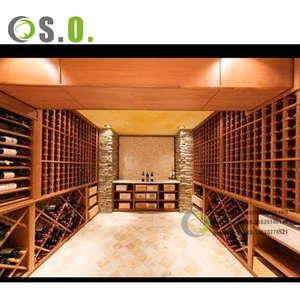 ชั้นวางไวน์ขายร้อนชั้นวางไวน์ไม้ที่กําหนดเองแสดงขาตั้งและตู้เก็บไวน์ - Product Image 4