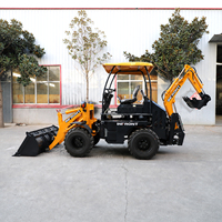 Traktor Backhoe Loader 4x4 EPA 4 Wheel Drive Baru, Traktor Backhoe Loader 4x4 untuk Dijual