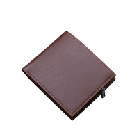 Tas Uang Portabel PU Antik Dompet Koin Lipat Kecil Pria Tempat Kartu Multi Warna Hitam Coklat Saku Ponsel Tas Pendek untuk Hiking