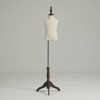 Mannequin Buste Enfant Réglable Sans Tête avec Base Trépied en Bois pour Vitrine de Magasin de Vêtements Utilisation par les Couturiers Matériau Mousse