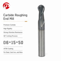 Outils Lucas, fraises 3D en alliage tungstène-cobalt, revêtement AlTiN, 55HRC, 2 cannelures, fraiseuse CNC, ODM OEM, fraise à face