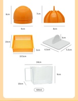 Nouvel Arrivage Presse-agrumes manuel en plastique portable sans fil pour usage domestique, pour jus d'orange et de citron, séparation rapide du jus pur des restes