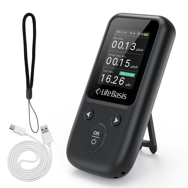 Geiger Counter Nuclear Radiation Detector Personal Dosimeter Radioactivity Tester Marble Detector