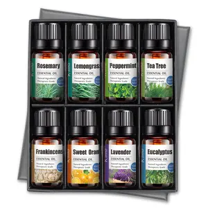 Cost effective Private Label Pure Natural Essential Oils 8 Packs Aromatherapy Oils Set 10 ml Single Bottle Essential Oil