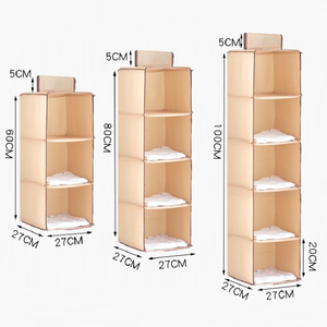 Nouveau produit sac de rangement suspendu lavable armoire pliable vêtements suspendus sacs de rangement multicouches boîte à tiroirs - Product Image 3