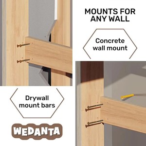 Estructura de Escalada Interior de Madera con Escalera y Cuerda para Niños de 4 a 6 Años, Equipo de Juego Unisex - Product Image 3