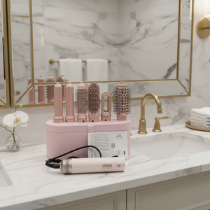 1000W 5合1多式热风造型套装吹风机刷子直发器卷发器吹风机造型梳子，便于旅行使用 - Product Image 2