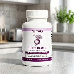 Complément alimentaire à base de racine de betterave naturelle et de capsules de pépins de raisin, favorise une pression artérielle saine - Product Image 1