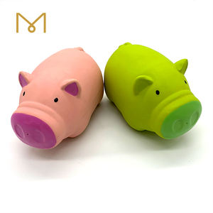 Sevimli sevimli çığlık yeni doğal gıcırtılı yumuşak kauçuk <span class=keywords><strong>Pet</strong></span> çiğnemek köpek parlak renk ile toptan lateks domuz köpek oyuncaklar - Product Image 6