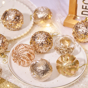 New Christmas Decoration Set Glitter PE Special Shaped Balls Mixed Hanging Ornaments For Christmas Tree - Product Image 3