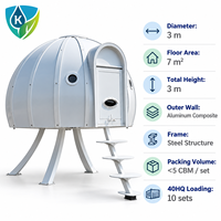 Dôme préfabriqué de luxe, capsule spatiale, pod de glamping panoramique, mini-cabane modulaire pour hôtel-resort et camping
