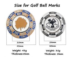 Conception personnalisée de marqueur de balle de golf en alliage de zinc magnétique de 40 mm avec design de pièce de monnaie 3D et logo personnalisé pour les clubs de golf - Product Image 5