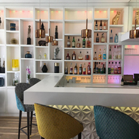Comptoir de bar design diamant, comptoir de bar humide et station de café pour hôtel, comptoir de buffet et de bar à salades pour restaurant