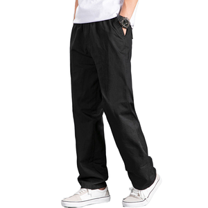 Joggers de carga grises sólidos versátiles para hombre, pantalones de trabajo informales de algodón de gran tamaño rectos sueltos de nuevo diseño - Product Image 1