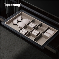 Ensemble d'organisateurs de rangement pour armoire TAN SERIES avec plateau à bijoux et miroir de maquillage