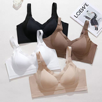 Soutien-gorge sans couture sans armatures grande taille pour femme, effet ventre plat et lissage latéral, minimisant push-up, soutien élevé, soutien-gorge invisible pour t-shirt