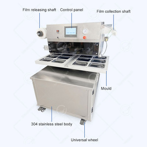 Machine d'emballage sous vide thermoformage atmosphérique pour barquettes alimentaires multi-compartiments OCEAN, pour sandwichs et autres aliments - Product Image 2