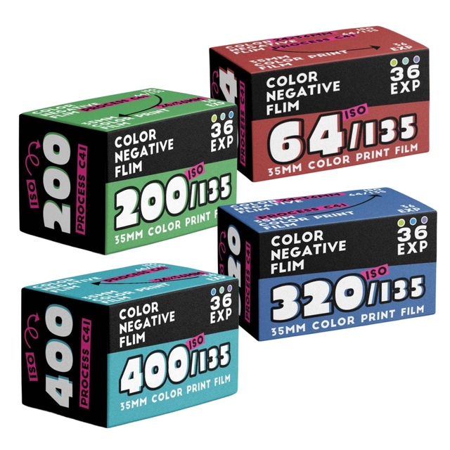 DX 135 35mm Color Film Rolls Disposable Camera Negative Film 64 200 320 400 ISO 36EXP Process C-41 Film for Camera Storage Box