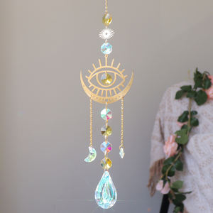 Atacado <span class=keywords><strong>metal</strong></span> mau olhado sol pára-sol parede pendurado arco-íris fabricante liga decoração sol pára-sol - Product Image 3