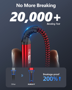Free Sample SUNGUY 0.3m USB C 18W USB Power <b>Cable</b> Fast Charging <b>Data</b> <b>Cable</b> Custom Logo Eco-Friendly Ladekabel for EU Market - Product Image 5