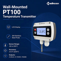 Transmetteur de température numérique mural haute précision MTR300M avec écran LCD, capteur PT100/4-20mA/0-10VDC/RS485, en plastique, ODM, IP65