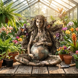 Statue <span class=keywords><strong>de</strong></span> Gaïa en résine, figurine <span class=keywords><strong>de</strong></span> la <span class=keywords><strong>Terre</strong></span> Mère, sculpture mythologique <span class=keywords><strong>de</strong></span> Gaïa millénaire pour la décoration spirituelle <span class=keywords><strong>de</strong></span> la maison - Product Image 2