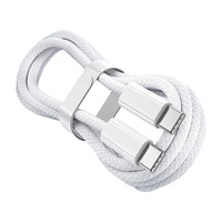 Câble de charge rapide USB-C tressé 2m 6A, câble de synchronisation de données compatible avec iPhone, Samsung, tablette, téléphone portable, cordon de chargeur
