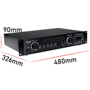 Hochleistungs-220-V/240-V-2 * 200-Watt-4-Kanal-PA-Audio-Sound-Leistungsverstärker Klasse-D-Verstärker mit Metall gehäuse für PA-System - Product Image 6