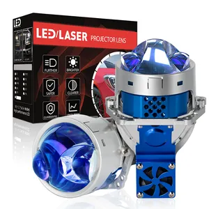 2023 Xenplus Nieuw Ontwerp Lp18 Helderste Bi Led Laser Projector Lens Met Dubbele Laser Buis Blauwe Lens Auto Verlichting Accessoires