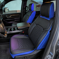 Sarung Jok Mobil Custom Fit 5 Kursi Kulit Sintetis untuk Dodge RAM 1500 RAM 2500 3500 1500 Classic 2011-2023 2024 Pola Sarang Lebah