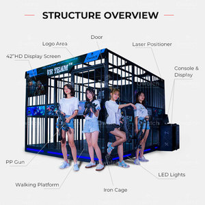 Thiên Tài nhiều người chơi VR Walker 4 đội chiến đấu bắn súng trò chơi Zombie giải trí cho huấn luyện viên thực tế ảo trong nhà sân bay kim loại - Product Image 3