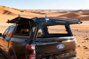 SEMRISE Couvre-caisse de camionnette en aluminium noir avec capacité de 501L-600L, installation facile pour <span class=keywords><strong>Toyota</strong></span> Hilux Vigo Revo - Product Image 2