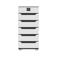 Batterie solaire domestique empilable 10 kWh 51,2 V 200 Ah avec onduleur tout-en-un, LiFePO4 Power Wall, BMS, télécommande, efficacité 95 %
