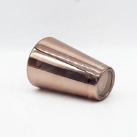 Bouteille diffuseur de parfum en verre conique 100ml 200ml 500ml avec bouchon à vis électroplaqué argent, or, cuivre, couleur personnalisée, pour parfum d'ambiance