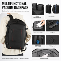 Mochila Desmontable para Portátil Oxford, Bolsa de Negocios de Gran Capacidad, Impermeable para Viajes, con Compresión al Vacío y Cierre de Cremallera