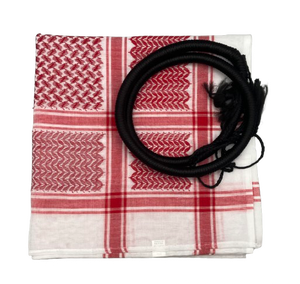Pañuelo Keffiyeh Tradicional Rojo y Blanco OEM para Hombre y Mujer, Auténtico de Arabia Saudita, Emiratos Árabes Unidos y Medio Oriente - Product Image 3