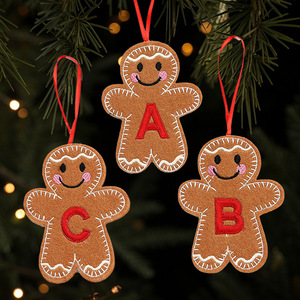 Décoration de Noël en forme d'homme en pain d'épices, pendentif pour arbre de Noël, ornements à suspendre pour la maison, bonhomme festif en forme de biscuit - Product Image 2