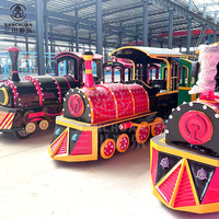 Train électrique sans rails pour parc d'attractions Sanchuan, manèges amusants pour enfants, à vendre