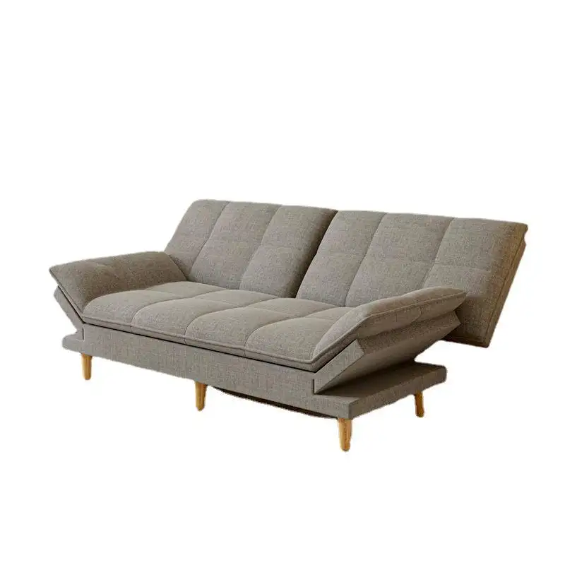 High Quality Modern Design Tufted Futon Folding Small Two or Three 2 or 3 Seater Metal Sleeping Cum Sofa Bed