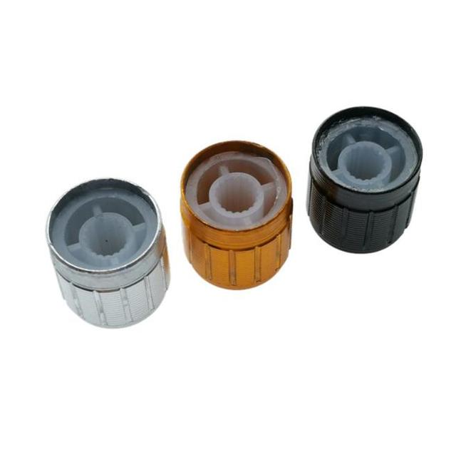 Gold Black Silver 6mm Knurled Shaft Volume Control Aluminum Knob