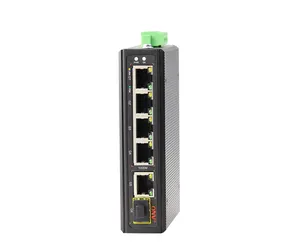 Cổng <span class=keywords><strong>Ethernet</strong></span> Gigabit <span class=keywords><strong>5</strong></span> <span class=keywords><strong>POE</strong></span> Nhanh Không Được Quản Lý + 1 * SFP 802.3af/At Công Tắc Công Nghiệp Để Bảo Mật - Product Image 1